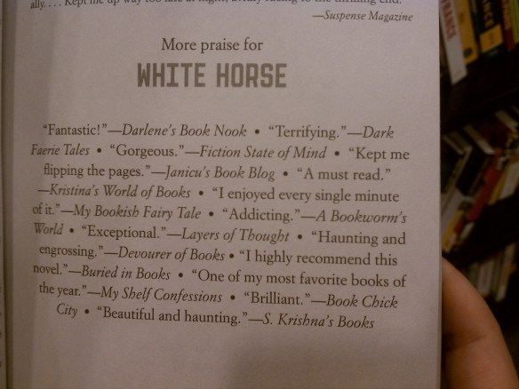 more praise for white horse - medium